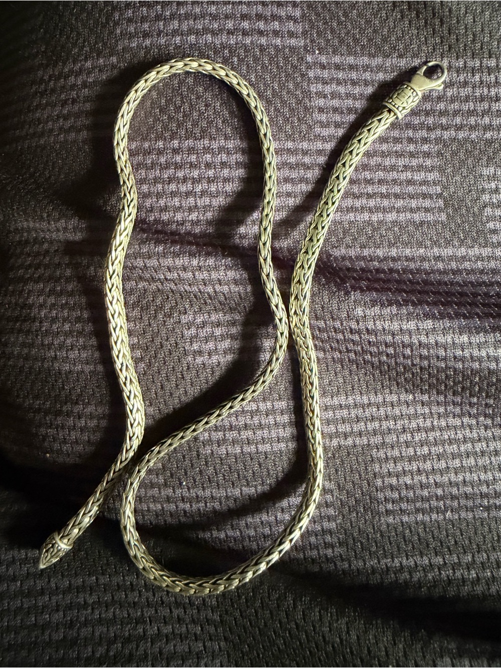 John Hardy Silver Braided Chain Necklace 16 Inches.